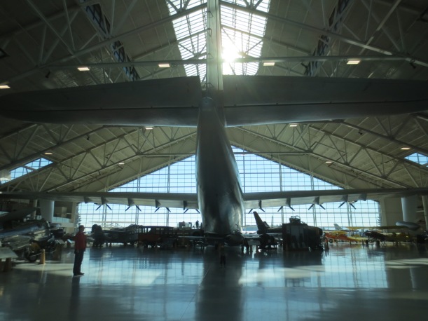 The Spruce Goose (google it). Pretty cool. I have included a pre-schooler in the picture so that you get a sense of the scale. Its a billion times larger than a pre-schooler.